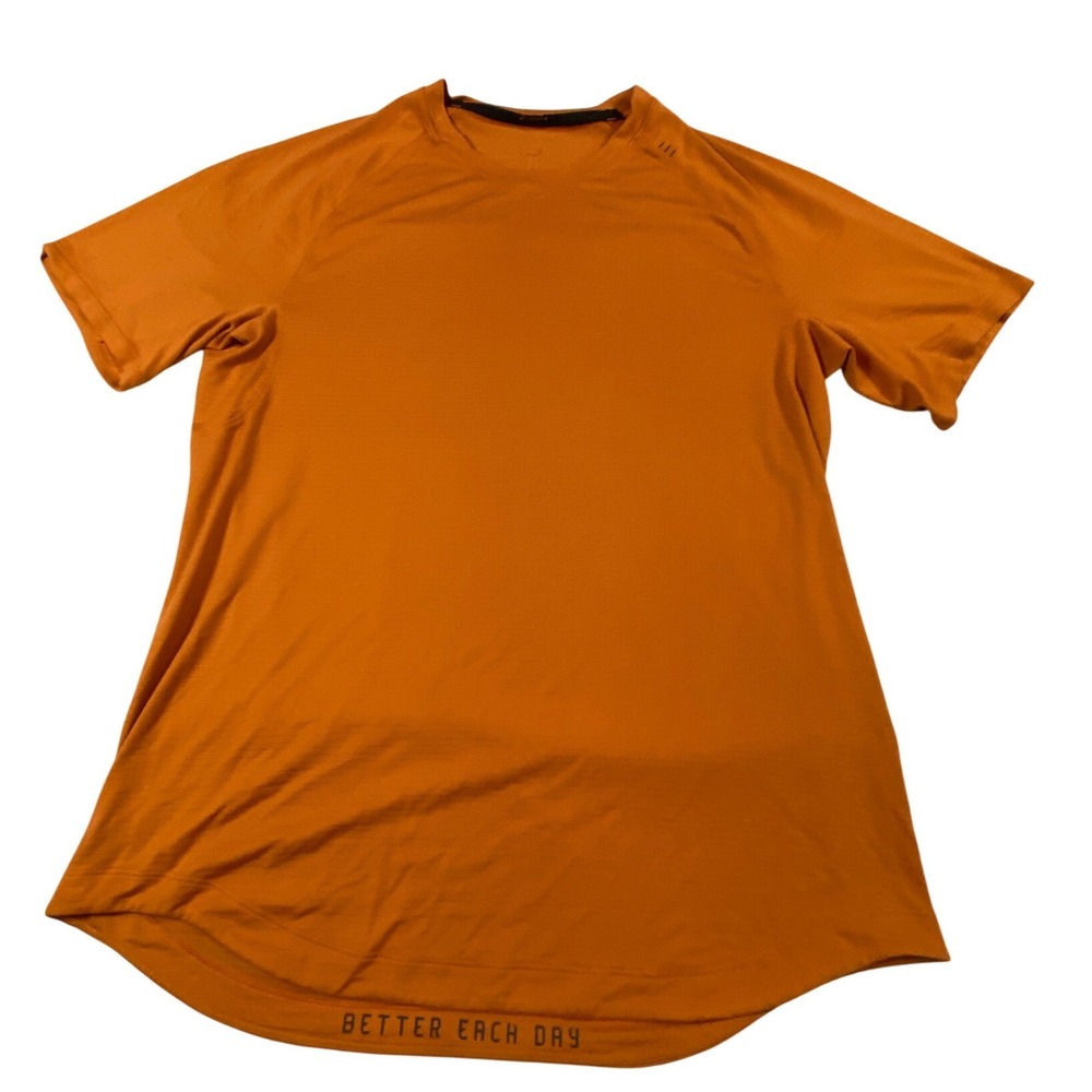 Lululemon Metal Vent Tech Short Sleeve Shirt‎ Burnt Orange Men Training M Medium